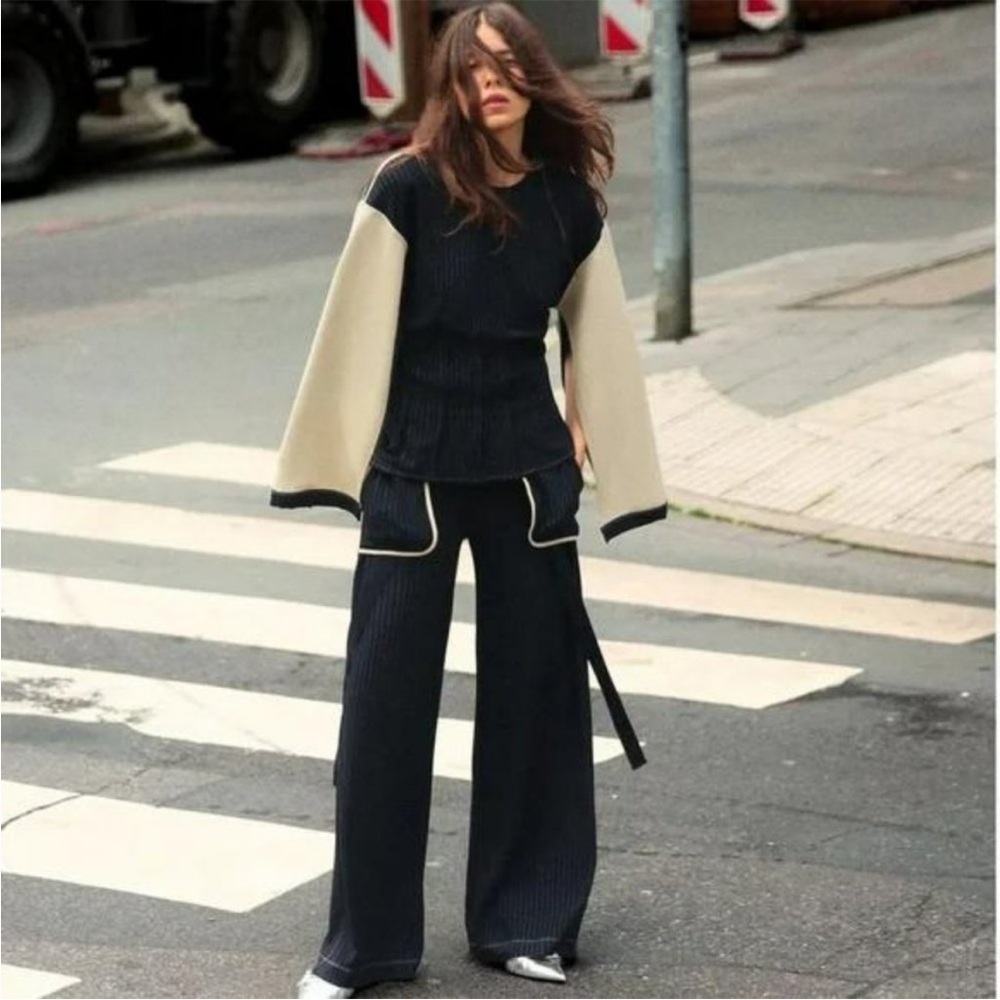 ZARA MIXED STRIPED PANTS